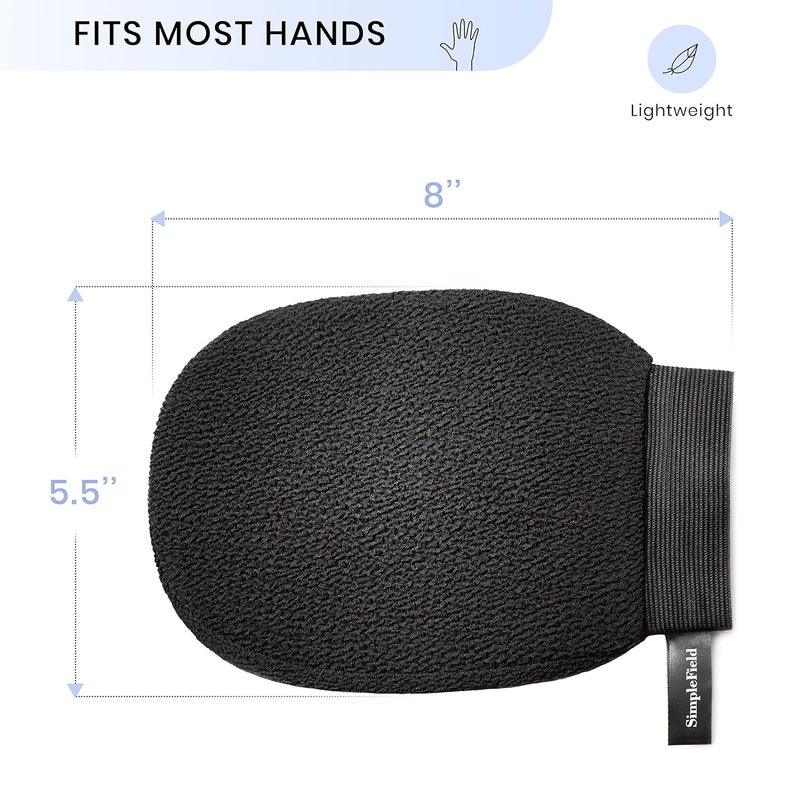 SimpleField Korean Exfoliating Mitt for Remove Dead Skin. 100% Viscose Deep Kessa Exfoliating Glove for Body Scrub, Keratosis Pilaris and Self Tanning Removal. Easily Smooth Skin Surface. (1 Piece) - Image 5
